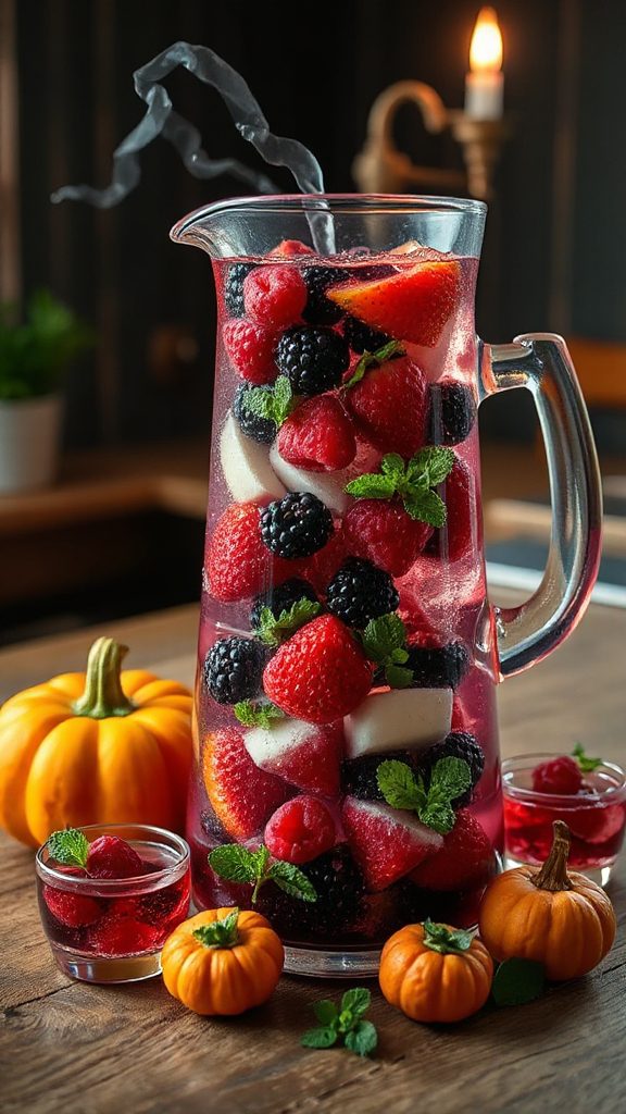 colorful halloween berry drink