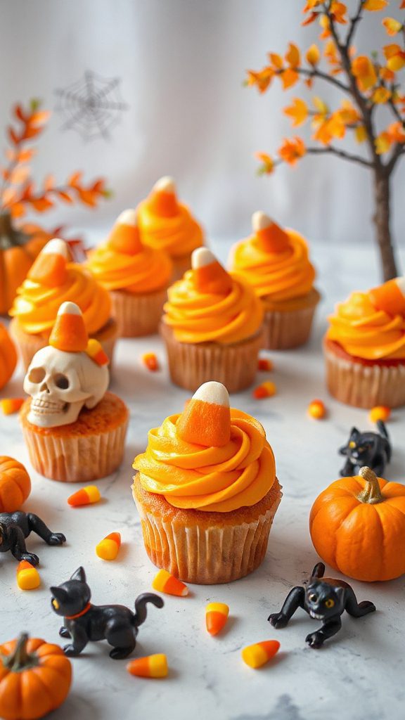 colorful halloween cupcake toppers