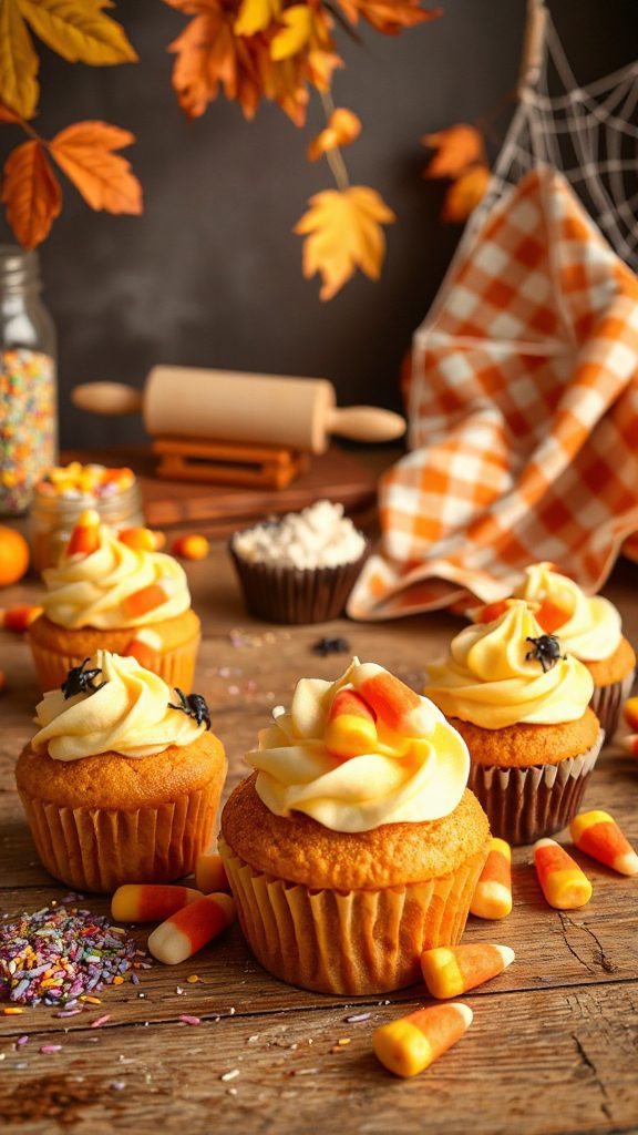 colorful halloween cupcake toppers