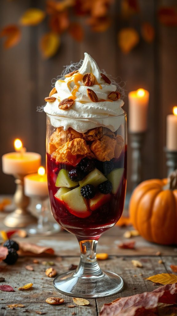 colorful halloween fruit layers