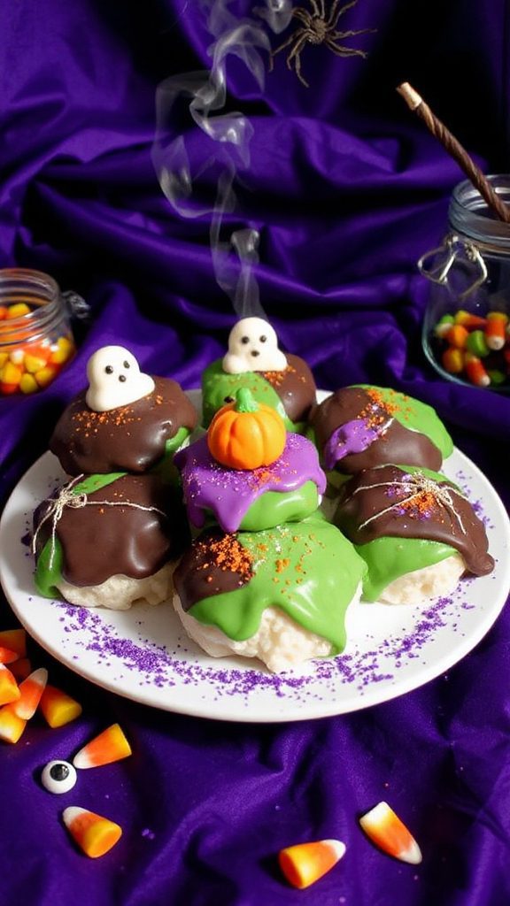 colorful halloween marshmallow treats