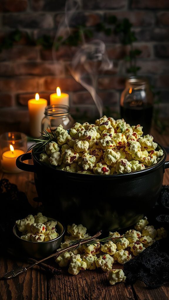 colorful halloween popcorn treat