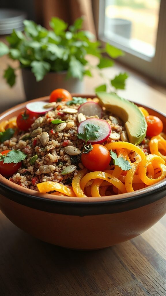 colorful quinoa pumpkin bowls