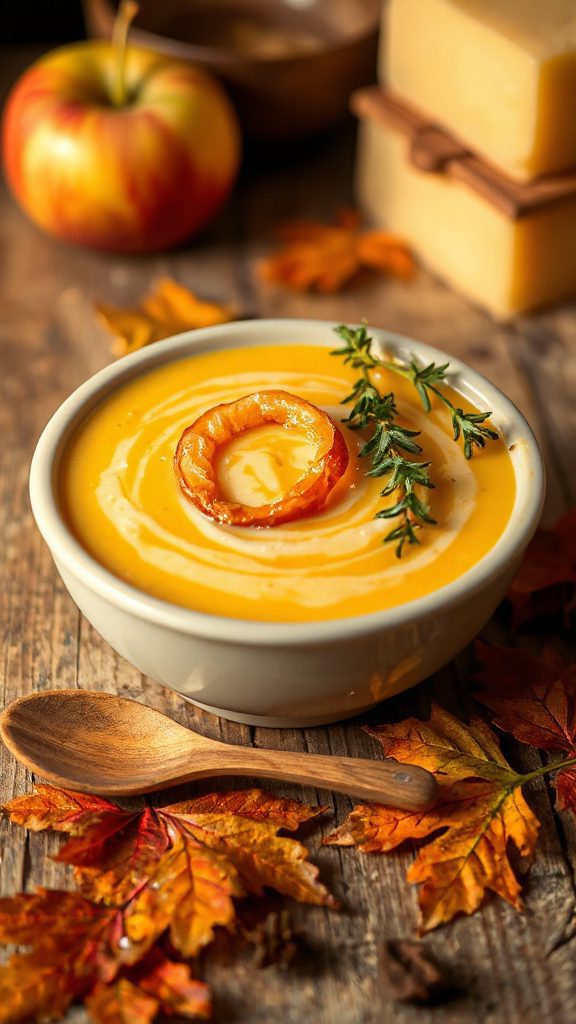 comforting apple thyme soup