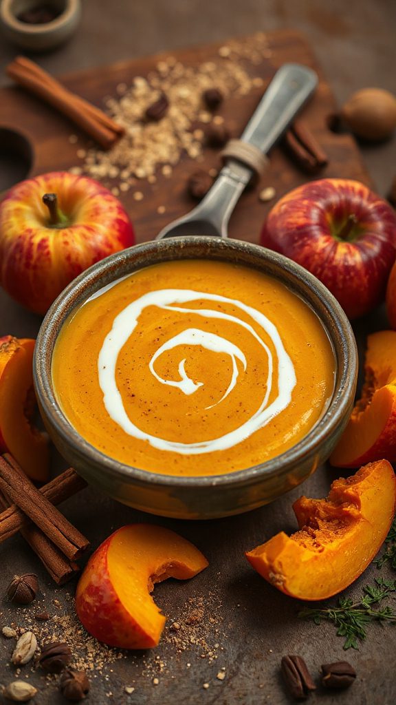 comforting pumpkin apple soup