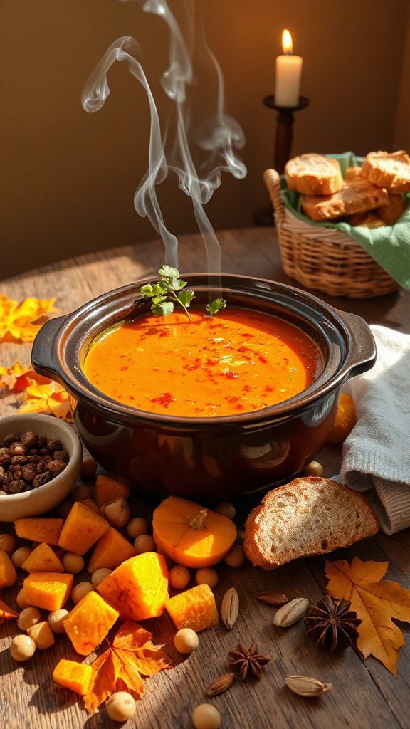 comforting pumpkin chickpea stew