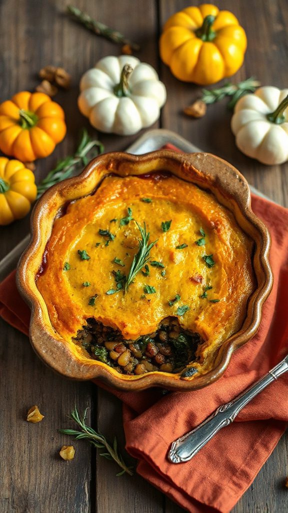 comforting pumpkin lentil dish