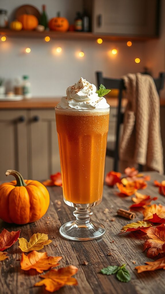 cozy autumn pumpkin mocktail