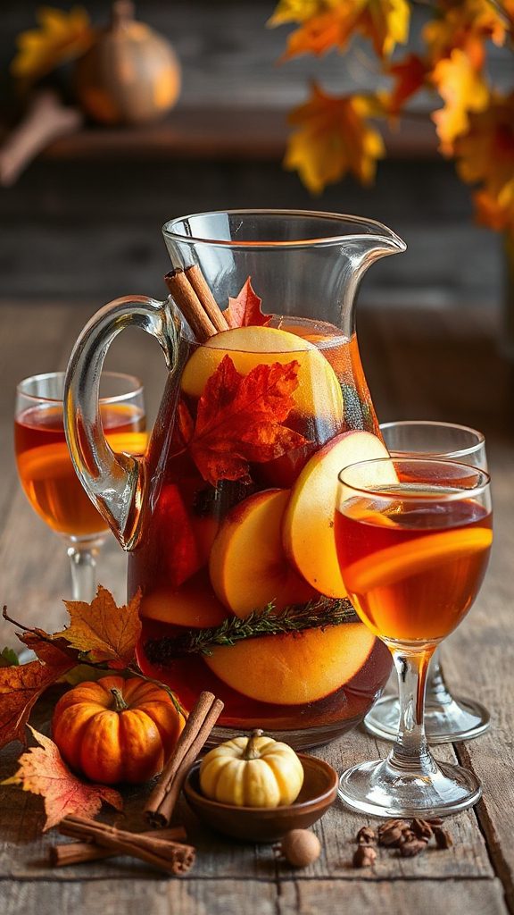cozy bourbon apple sangria