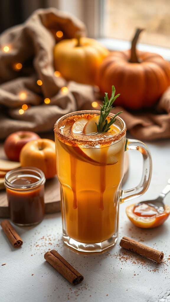 cozy caramel apple cocktail