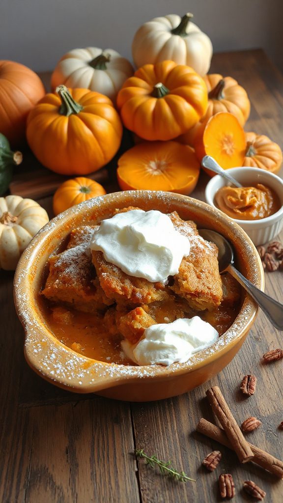 cozy pumpkin bread pudding