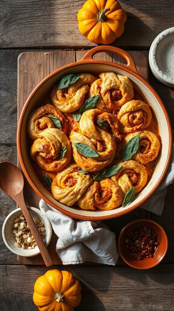 cozy pumpkin fennel casserole
