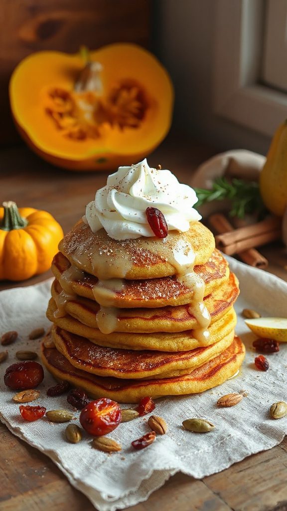 cozy pumpkin spice pancakes