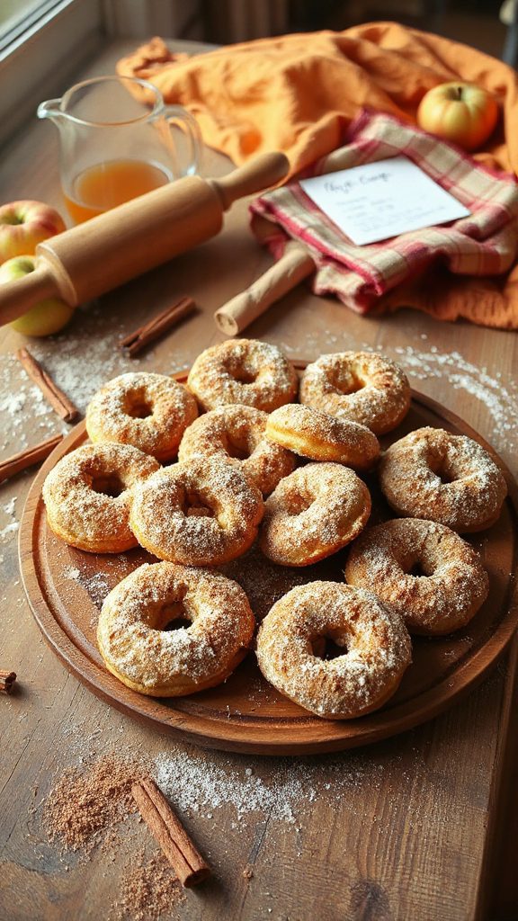 cozy spiced apple donuts