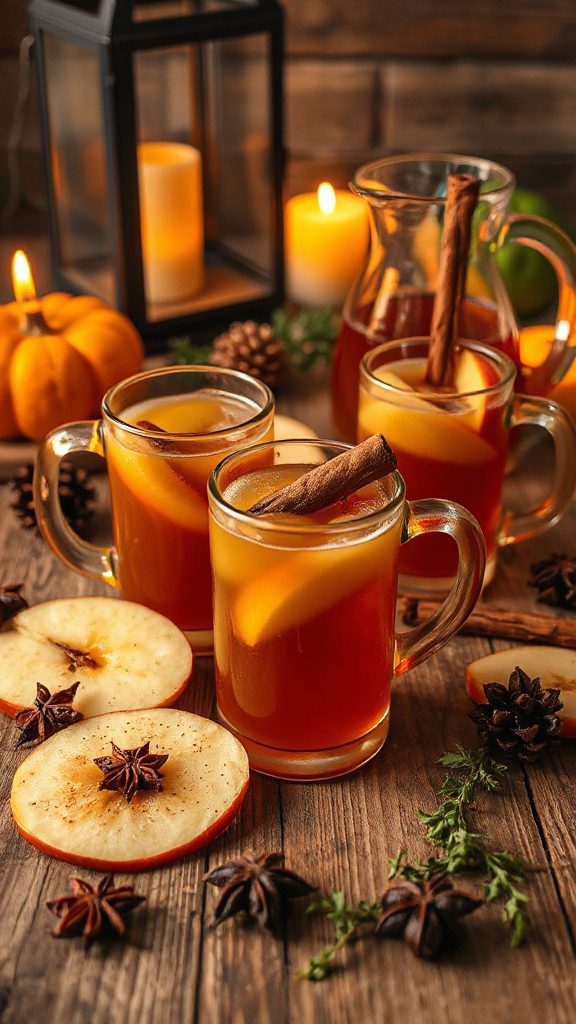 cozy spiced bourbon cider