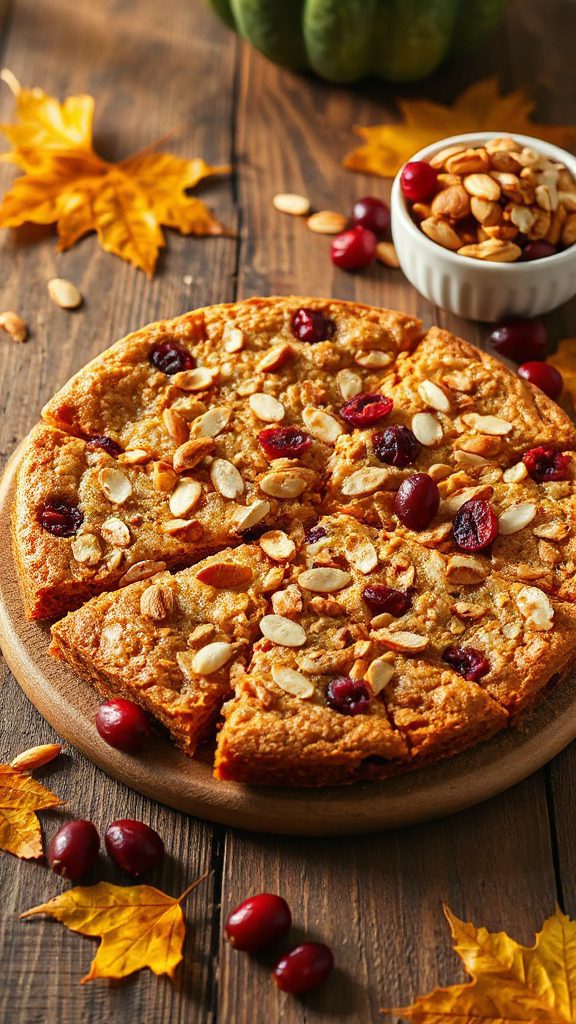 cranberry almond halloween blondies