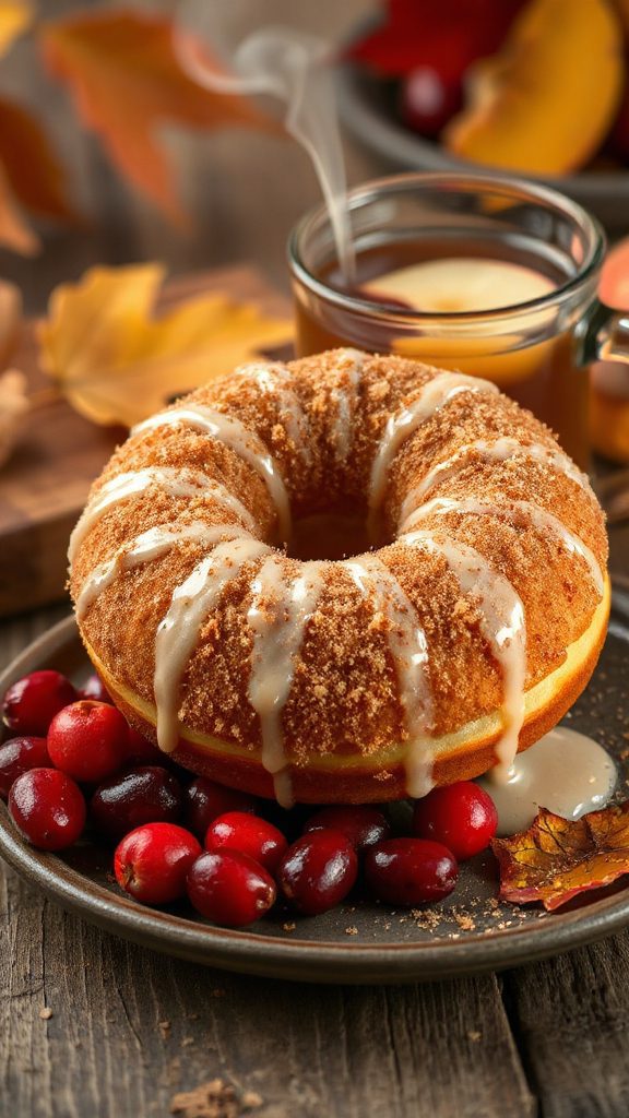 cranberry infused apple cider donuts