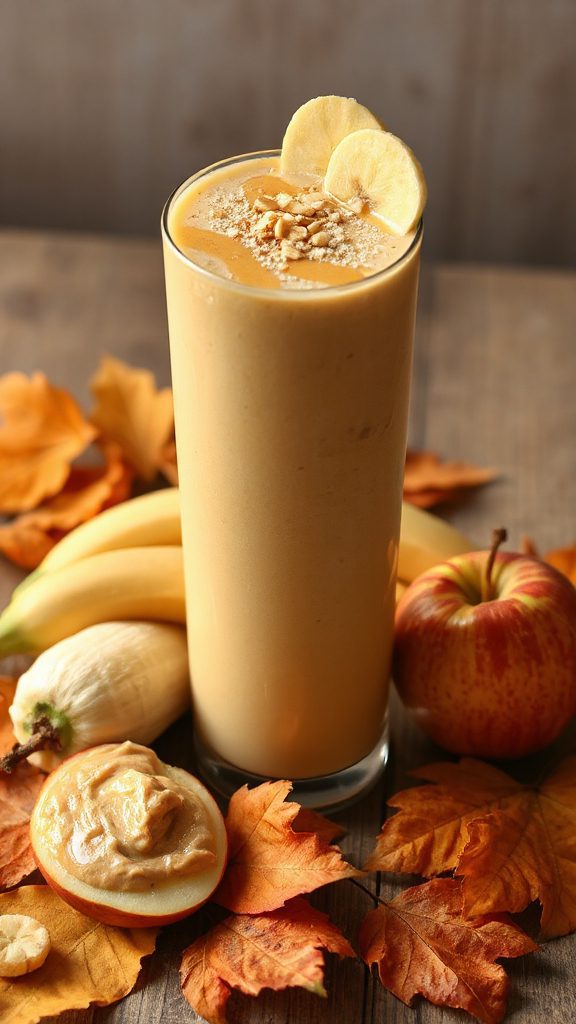 creamy apple banana smoothie