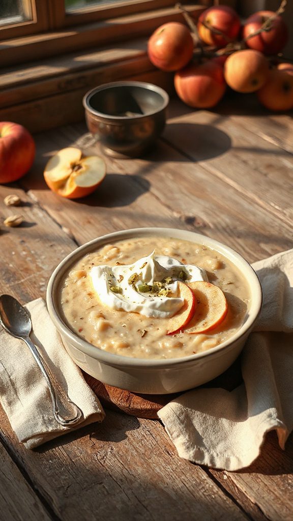 creamy apple cardamom rice pudding