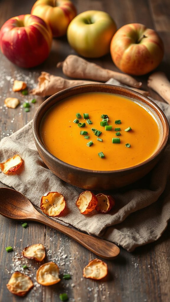 creamy apple parsnip soup