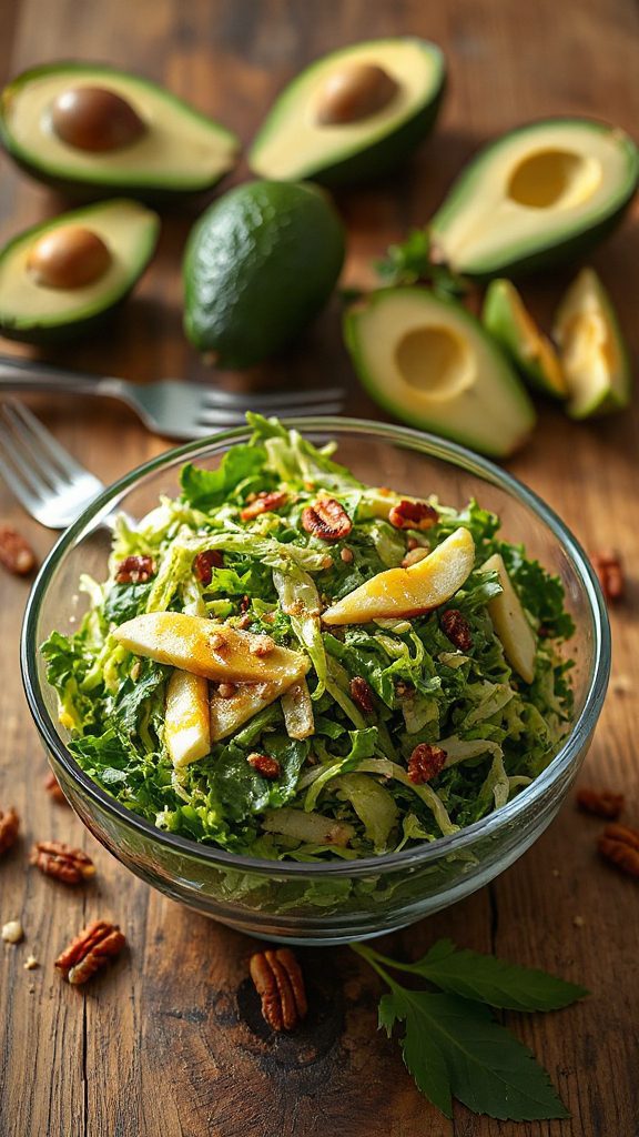 creamy avocado brussels sprout slaw