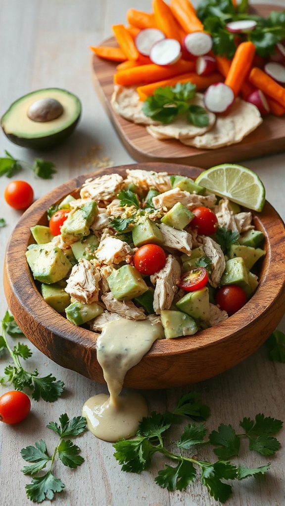 creamy avocado chicken salad