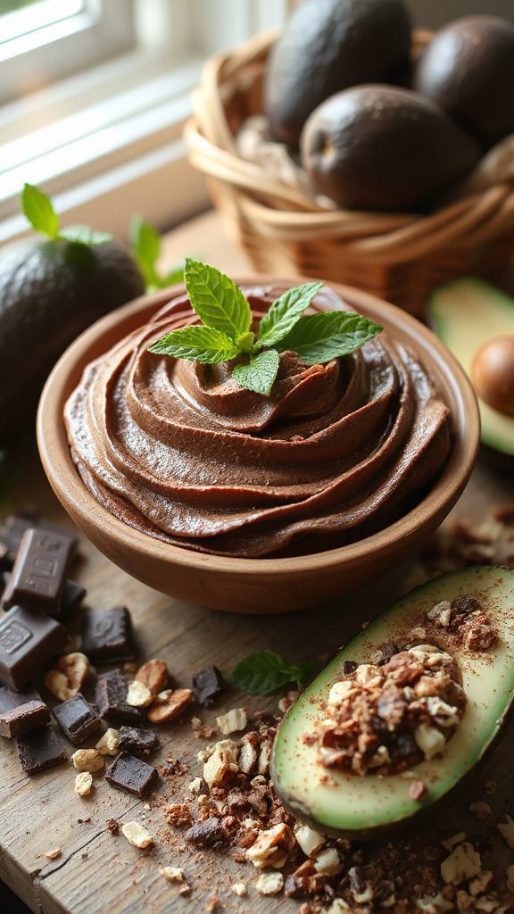 creamy avocado chocolate mousse