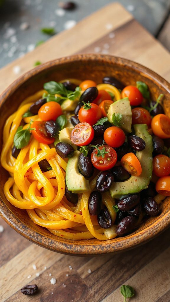 creamy avocado noodle bowl