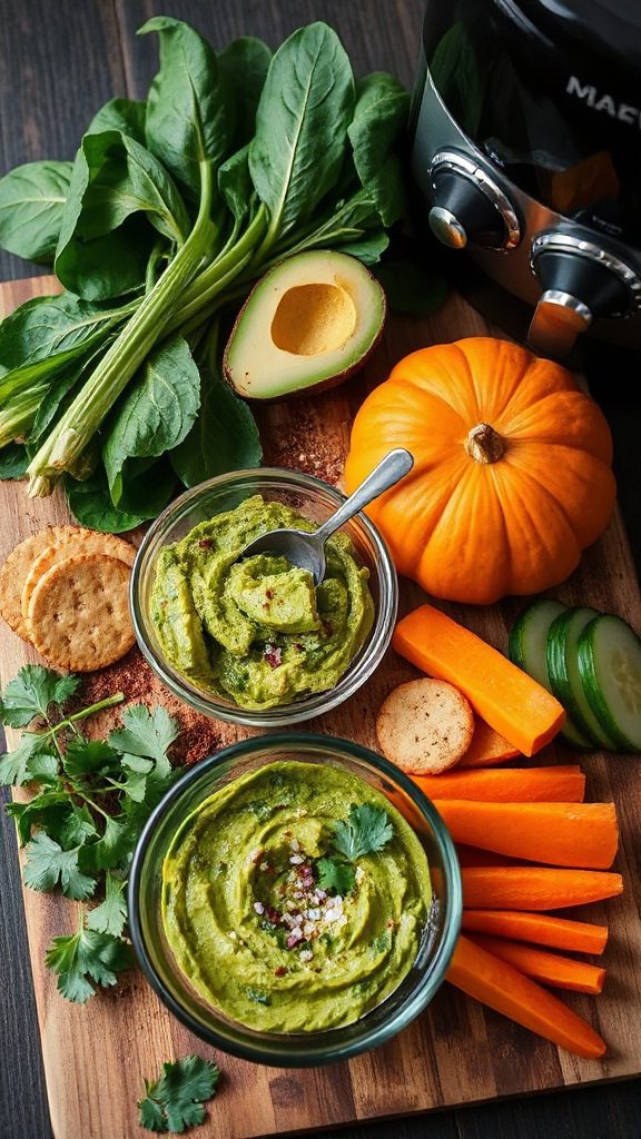 creamy avocado pumpkin dip