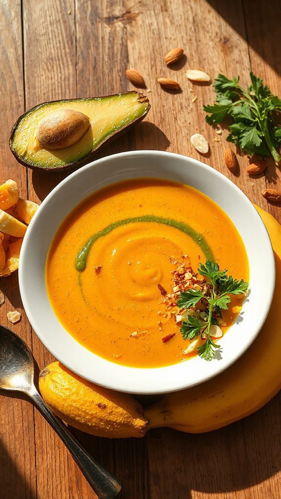 creamy avocado pumpkin soup