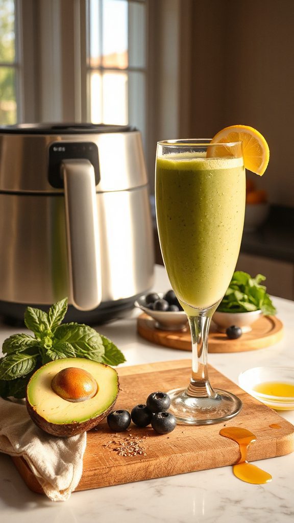 creamy avocado spinach smoothie