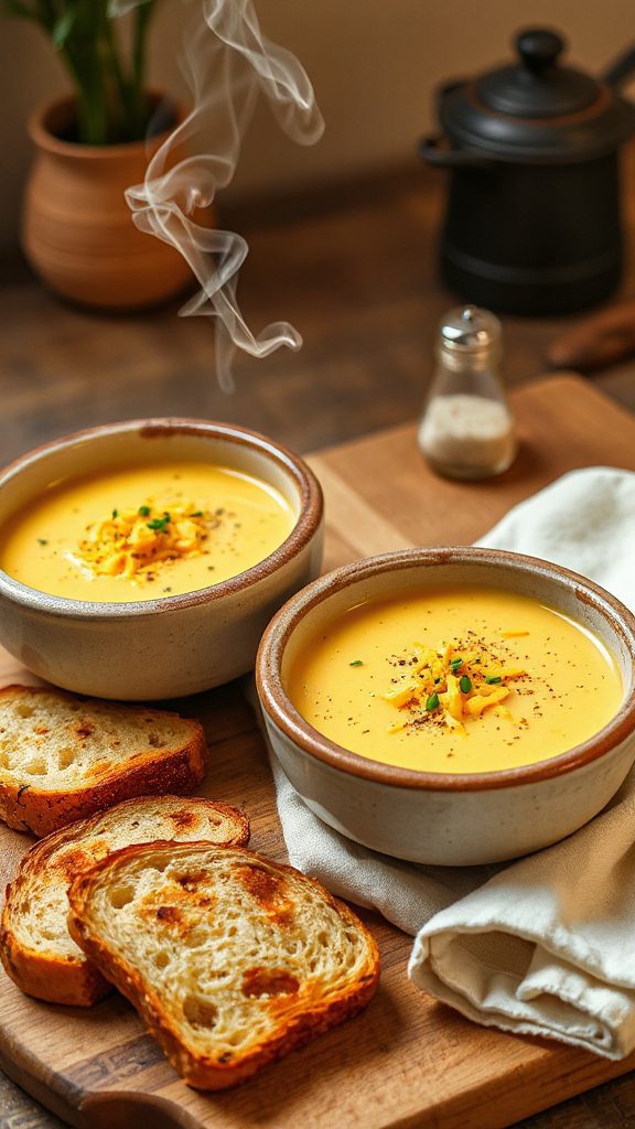 creamy cauliflower cheddar soup
