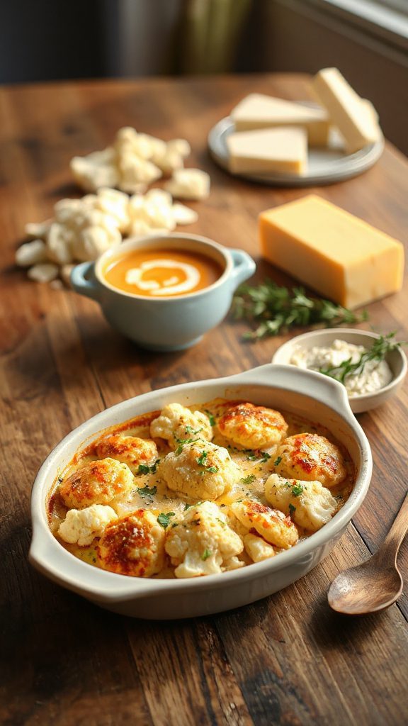 creamy cauliflower cheese bake