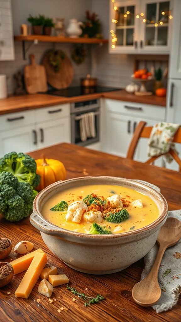 creamy cheesy vegetable soup