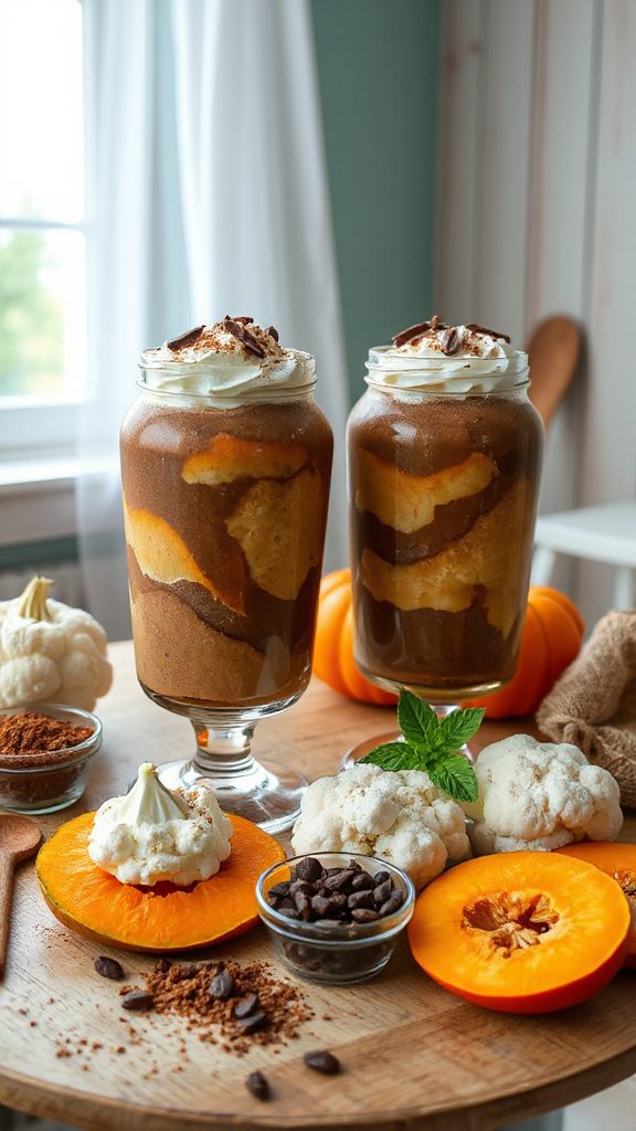 creamy chocolate cauliflower smoothie