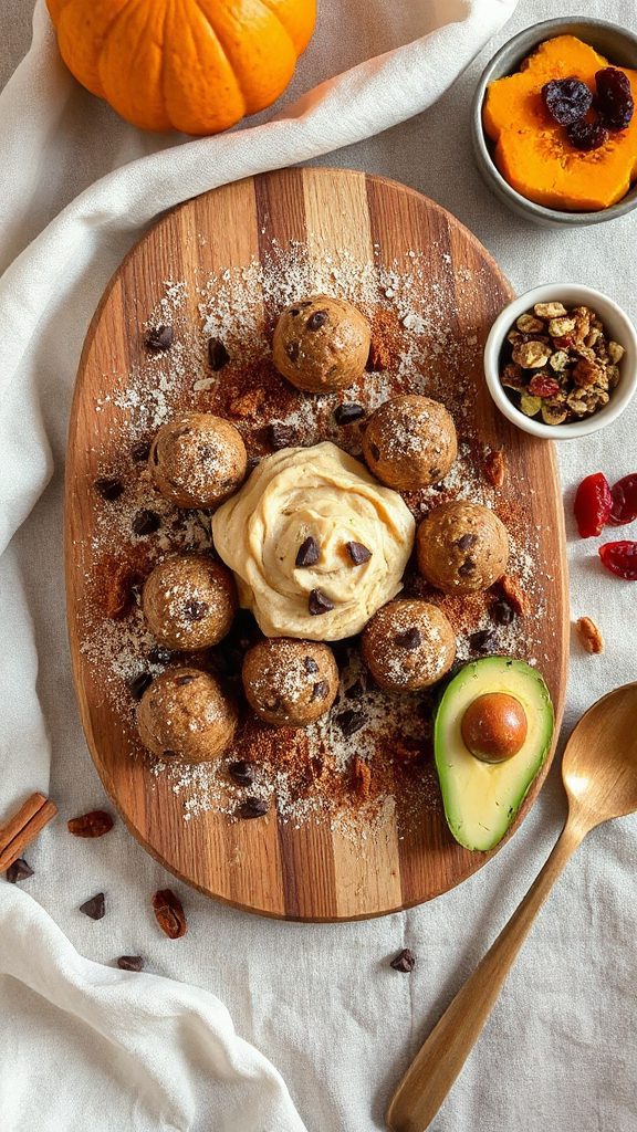 creamy chocolate pumpkin blissballs