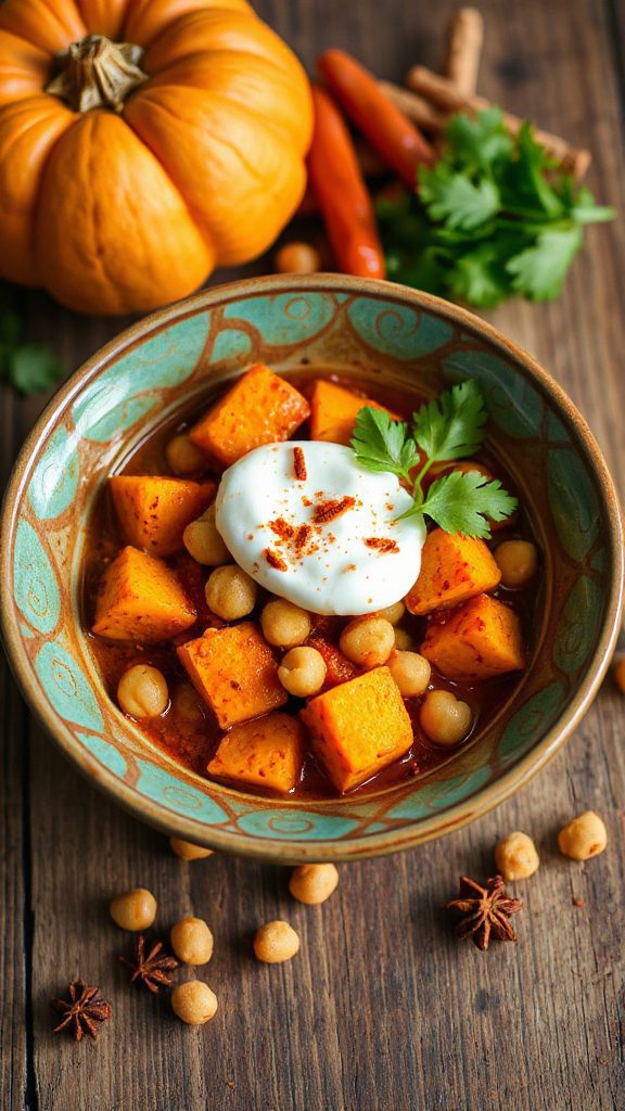 creamy coconut pumpkin chickpeas