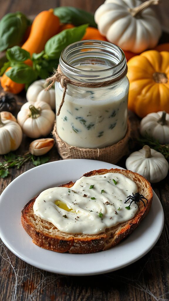 creamy garlic halloween dip
