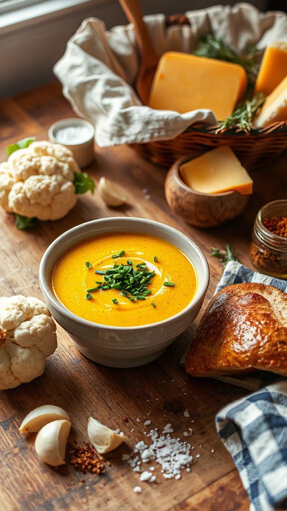 creamy garlic herb soup