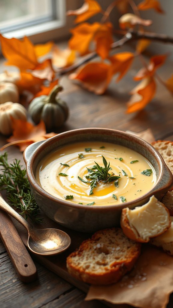 creamy garlic herb soup