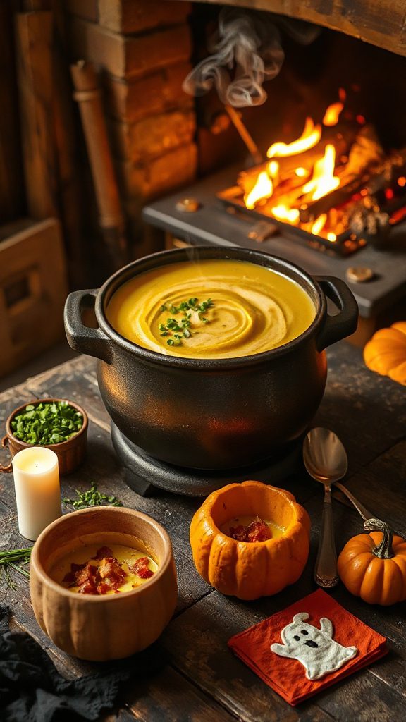 creamy halloween potato soup