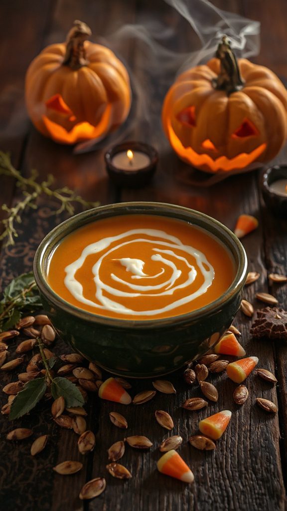 creamy halloween pumpkin soup