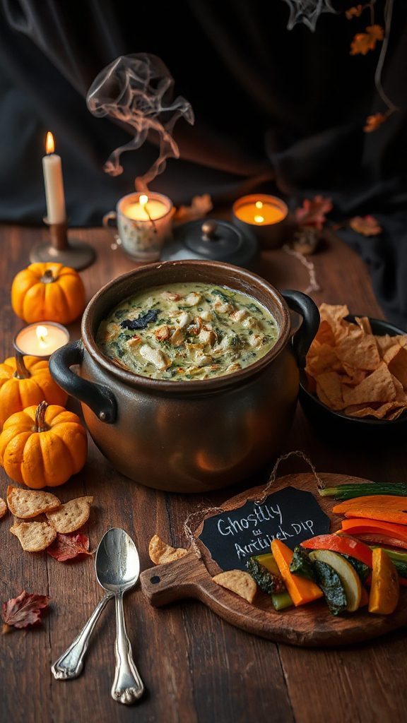 creamy halloween spinach dip