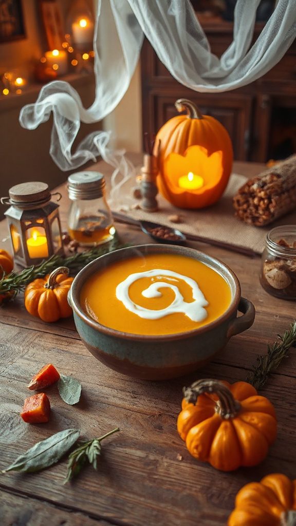 creamy halloween squash soup