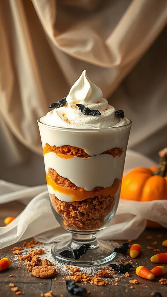 creamy halloween vanilla pudding