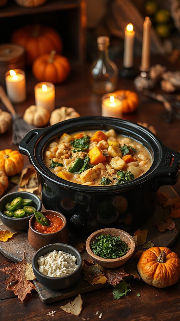 creamy halloween white bean stew