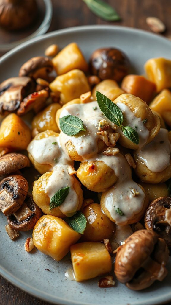 creamy mushroom gnocchi bake