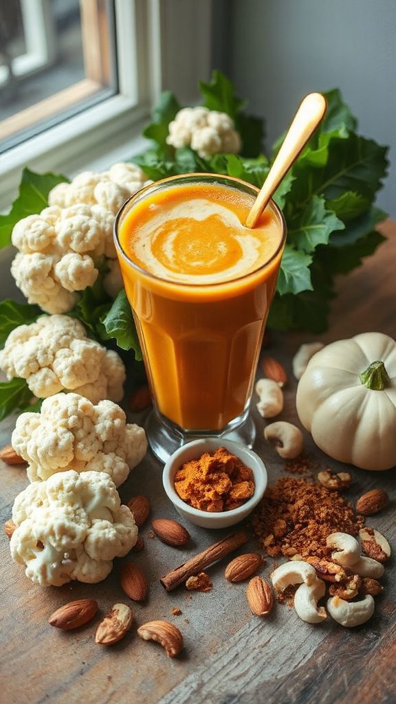 creamy nutty cauliflower smoothie