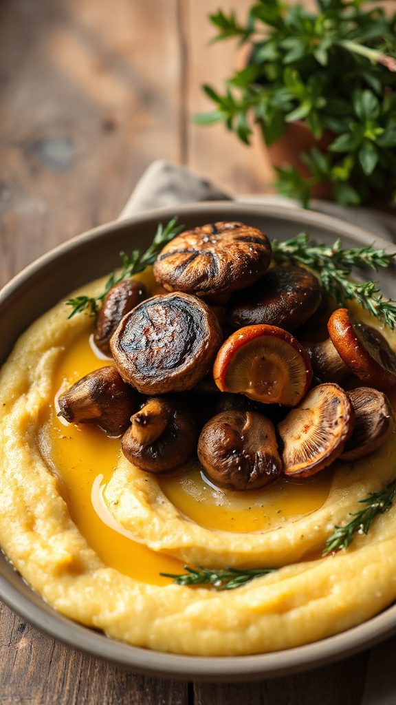 creamy polenta with mushrooms