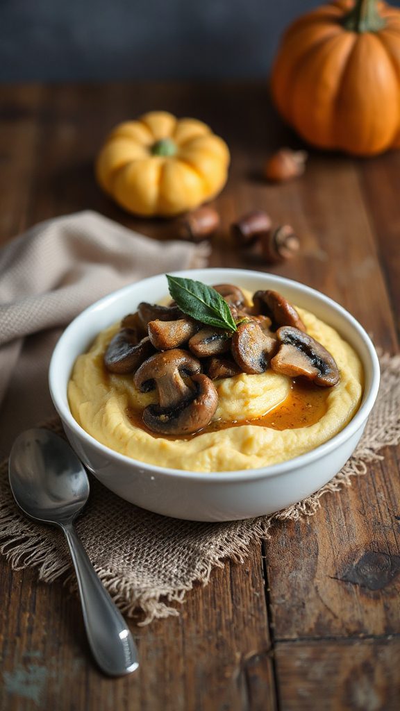 creamy polenta with mushrooms